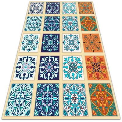 Indoor vinyl PVC carpet Greek tiles